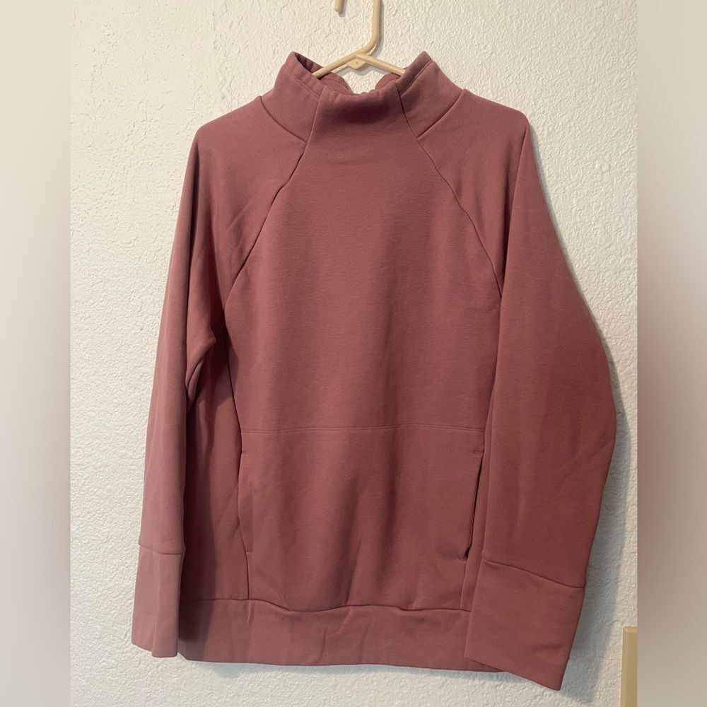 Fabletics mauve funnel neck tunic sz XL